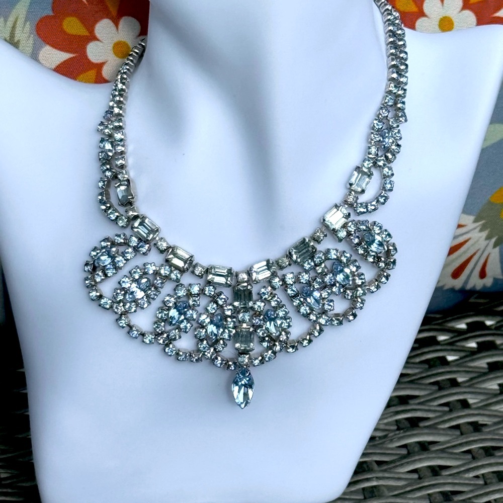 Mid-20th Century Signed  “Gale” Stunning Rhinestone Necklace